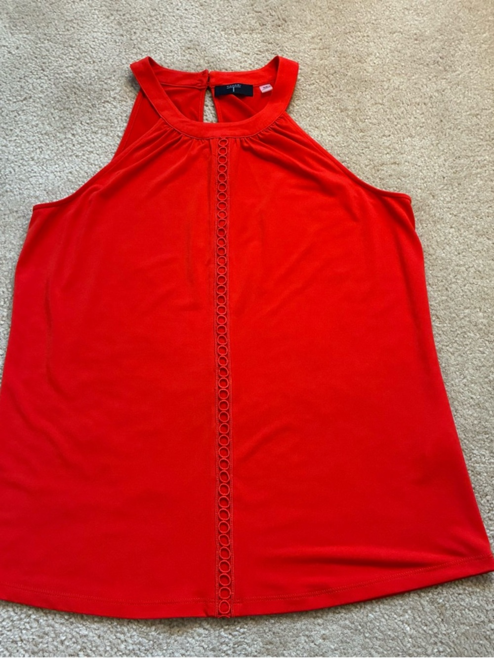 Tahari Sleeveless Red Top- Size M - Picture 10 of 11